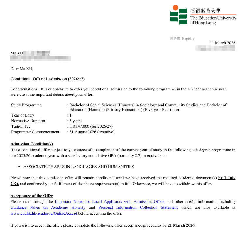 Student Xu - The Education University of Hong Kong