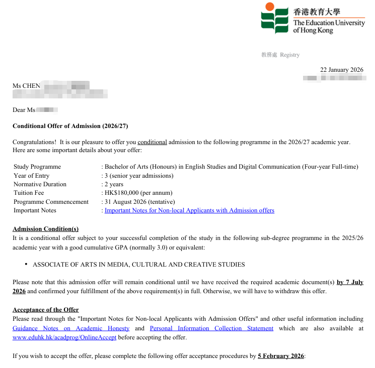 Student Chen - The Education University of Hong Kong